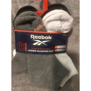 Reebok Women's Quarter Cut Performance Train Socks, 6-Pack, Size 4-10